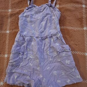 Cat & Jack Light Purple Romper with Butterfly Print